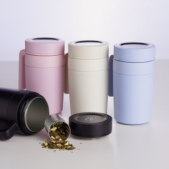 CANECA TÉRMICA INOX 500 ML COM DISPLAY LED