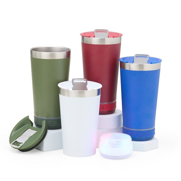 COPO TÉRMICO 400ML COM CAIXA DE SOM